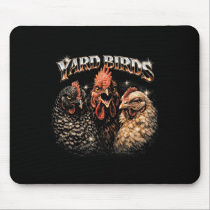 Mousepad Amante de frango de quintal dos anos 80 Música de