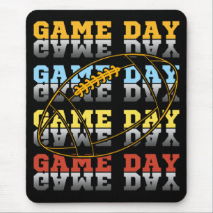 Mousepad Amante de Futebol de Dia de Jogo Tipografia