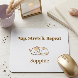 Mousepad Amante de Gatos Fofo Elegante Moderno Chique Estil