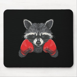 Mousepad Amante de Guaxinim de Boxe Luvas de Boxe Kickboxin