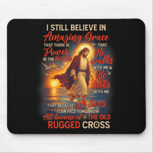 Mousepad Amante de Jesus Deus Cristão Eu Ainda Acredito Inc