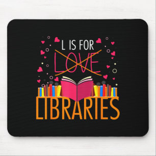 Mousepad Amante De Livros L é Para Bibliotecas Bibliotecári