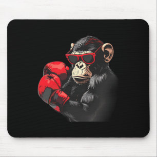 Mousepad Amante de Macaco de Boxe Luvas de Boxe Kickboxing