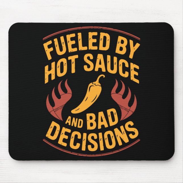 Mousepad Amante de molho picante engraçado comida apimentad (Frente)