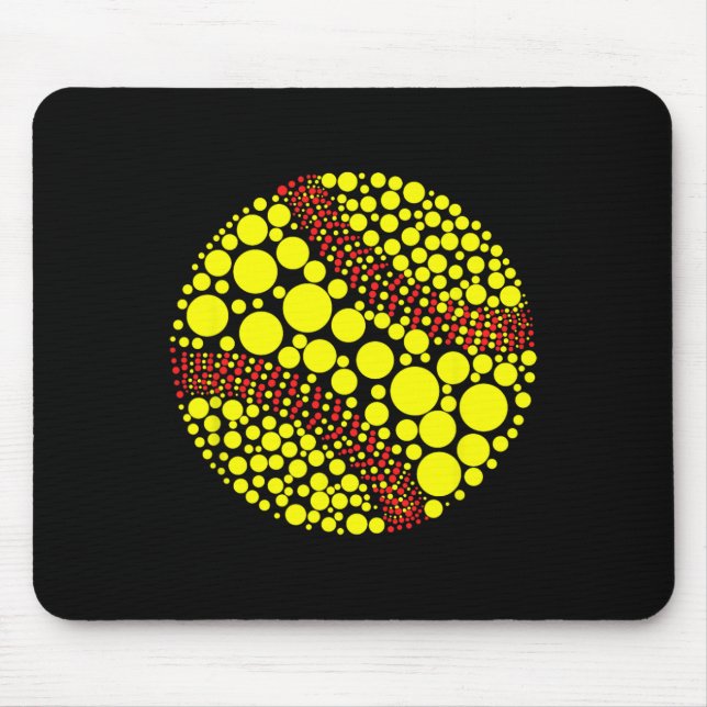 Mousepad Amante de Softll de Bolinhas Engraçadas Jogador In (Frente)