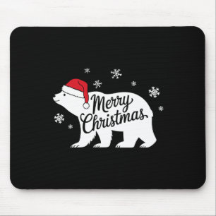 Mousepad Amante de Urso Polar Animal Natal Chapéu de Papai