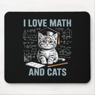Mousepad Amante do Gato da Matemática Professor de Matemáti