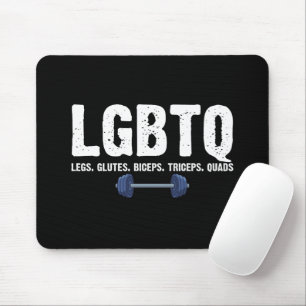 Mousepad Amante do Ginásio LGBTQ Pernas Glúteos Bíceps Tríc