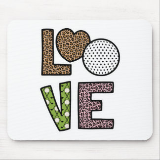 Mousepad Amante do Golfe Jogador Estampa de Leopardo Fã de