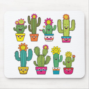 Mousepad Amantes de cactos fofos