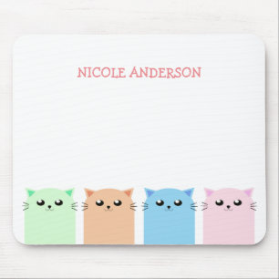 Mousepad Amantes de Cat Personalizados Bonitos
