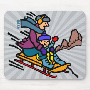Mousepad Amantes de esqui estância de esqui esportes de
