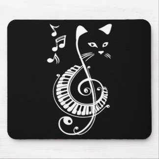 Mousepad Amantes de Música de Gato de Clave de Sol Feminina