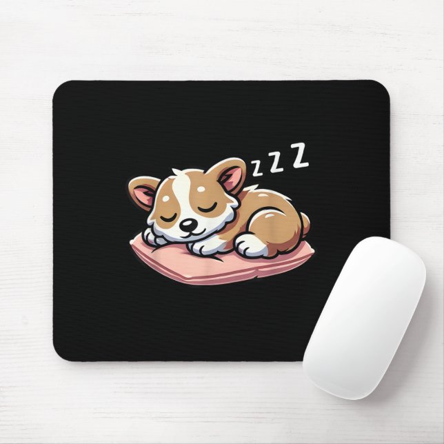 Mousepad Amantes de os animais Adoráveis De Dormir Galês Co (Com mouse)
