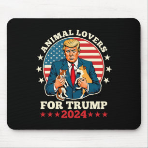 Mousepad Amantes de os animais Para A Campanha Trump 2024 C
