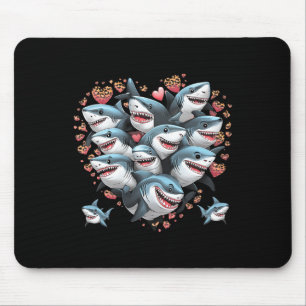 Mousepad Amantes de Tubarões Divers Marinhos Tubarões Forma