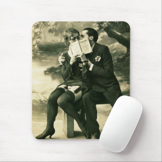 Mousepad Amantes Segredos Sexy Vintage Pin-Up Casal Amor