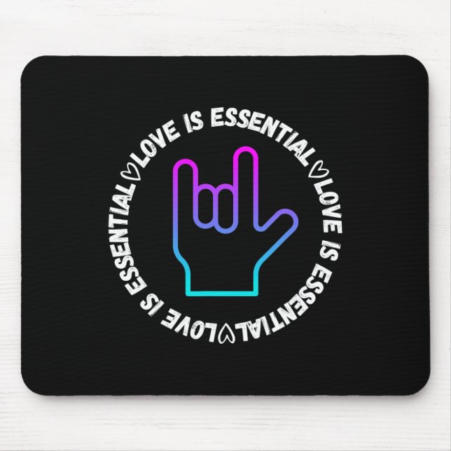 Mousepad Amar ASL - Reconhecimento de Deficiência de Sinais (Frente)