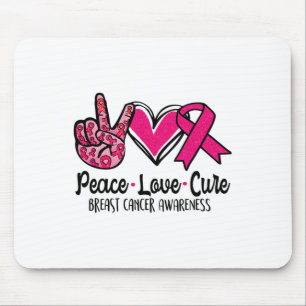 Mousepad Amar Cancer de fita rosa claro Sensibilização 3