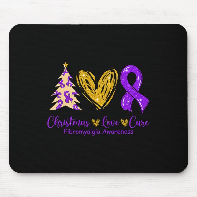 Mousepad Amar Fibromialgia Roxa Roxa Cura Consciência 1 (Frente)