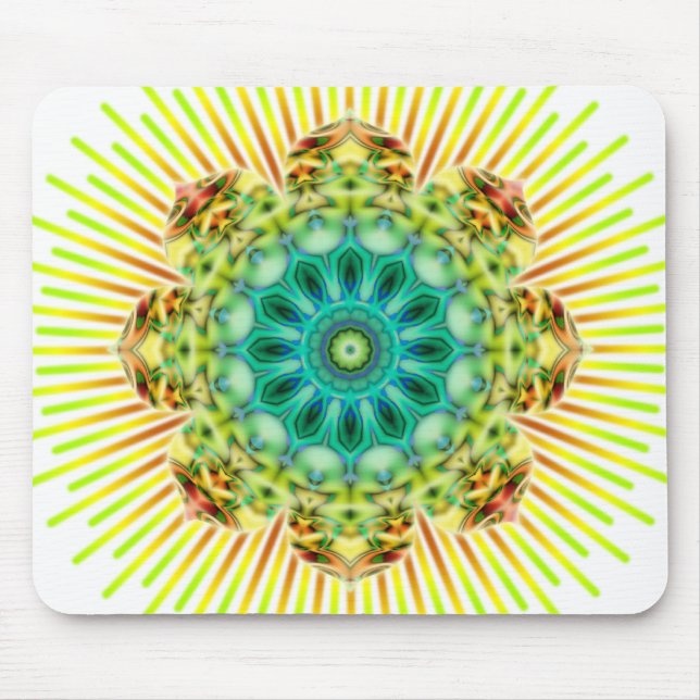 Mousepad Amarelo Mandala | faça seu próprio histórico (Frente)