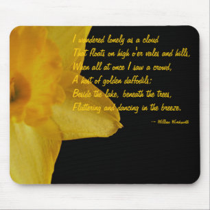 Mousepad Amarelo Narciso; William Wordsworth Poema Mouse Pa