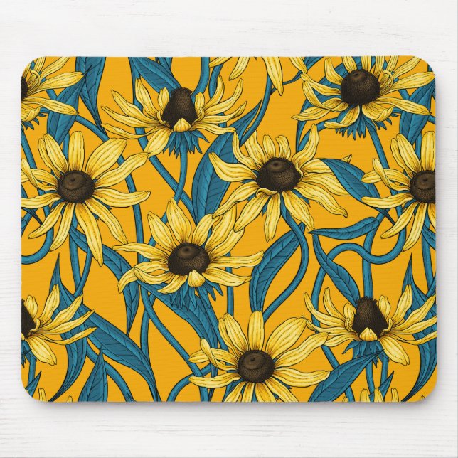 Mousepad Amarelo Rudbekia em amarelo (Frente)