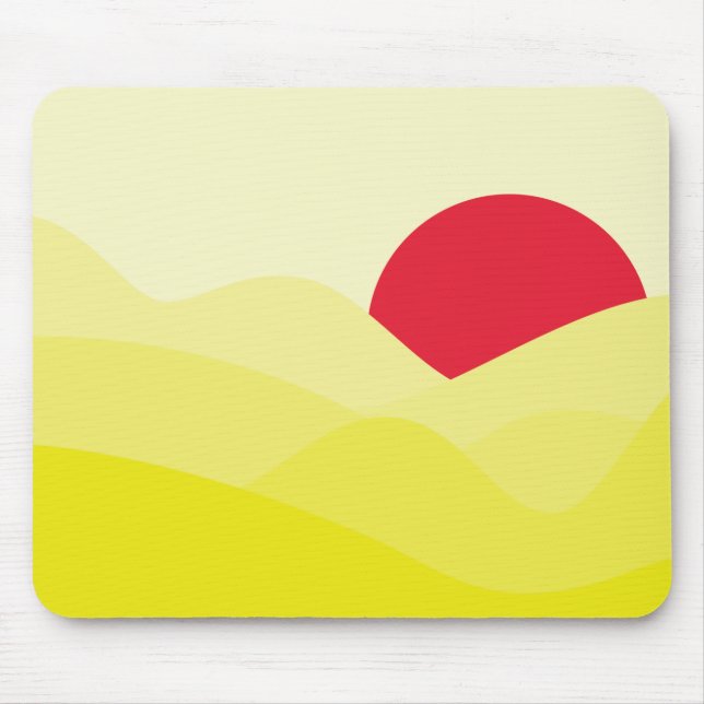 Mousepad Amarelo-Sol Minimalista (Frente)