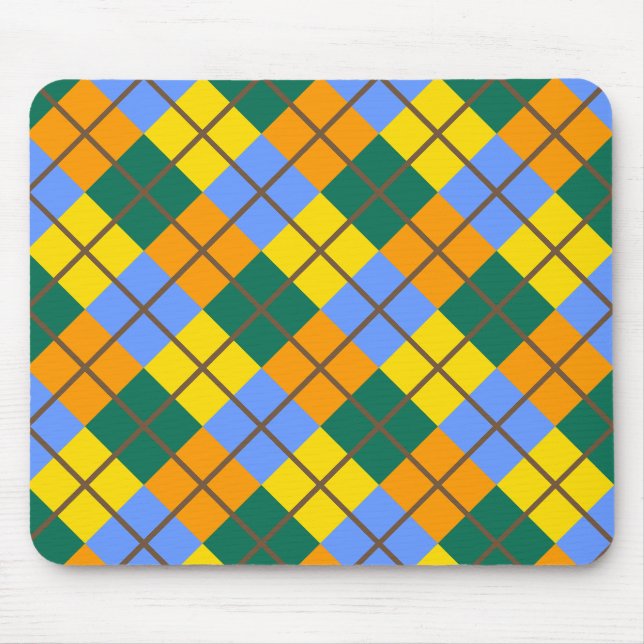 Mousepad Amarelo Verde Azul Laranja (Frente)