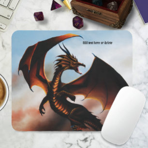 Mousepad Amber Dragon Fantasy