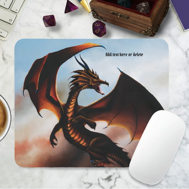 Mousepad Amber Dragon Fantasy (Criador carregado)