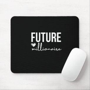 Mousepad Ambição de 'Futuro Milionário' Preto e Branco