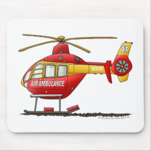 Mousepad Ambulância médica do helicóptero do salvamento do