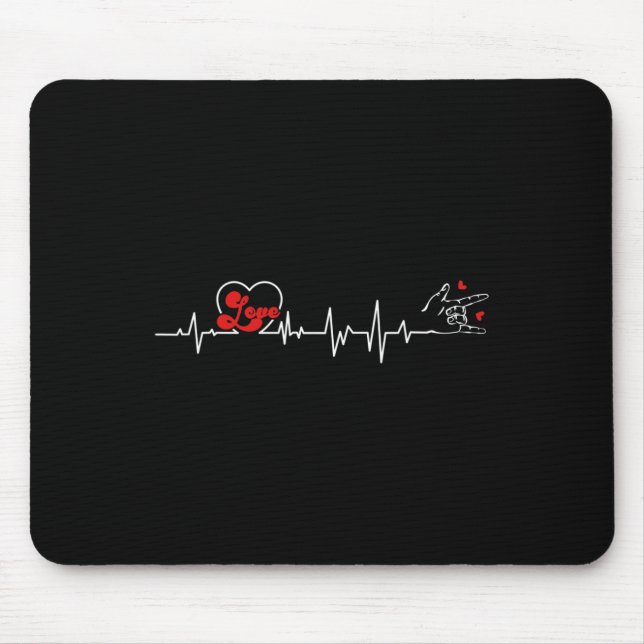 Mousepad Ame Cartaz Sinal Linguagem Audição Perda Awa (Frente)