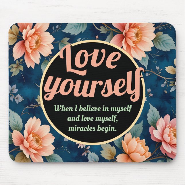 Mousepad Ame-Se - Vintage Floral Design (Frente)