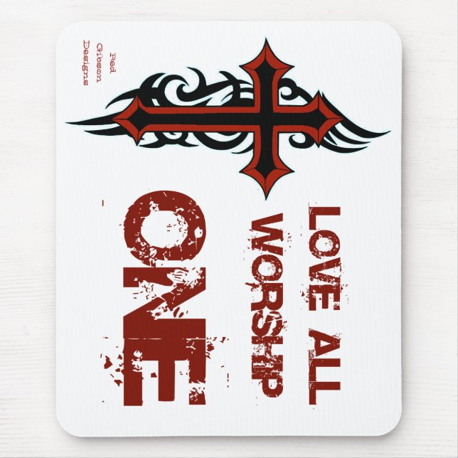Mousepad Ame todo o culto um tapete do rato (Frente)