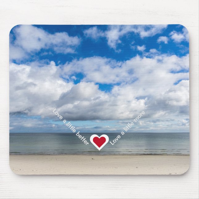 Mousepad Ame um pouco melhor / mais Slogan de recuperação c (Frente)