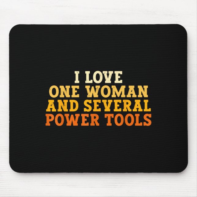 Mousepad Ame Uma Mulher E Várias Ferramentas Elétricas Dive (Frente)