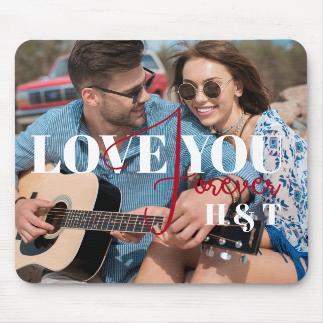 Mousepad Ame Você Para Namorados Modernos Foto Personalizad (Frente)