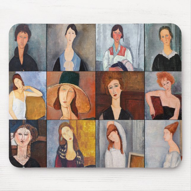 Mousepad Amedeo Modigliani - Colagem de Obras-Domésticas (Frente)