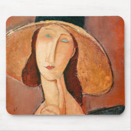 Mousepad Amedeo Modigliani - Jeanne Hebuterne em Grande Cha