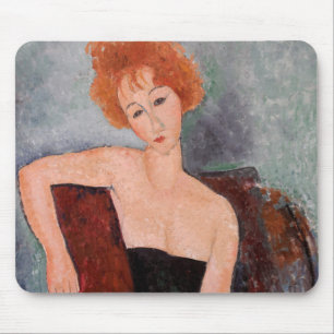 Mousepad Amedeo Modigliani - Vestido da Noite Ruiva