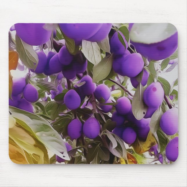 Mousepad Ameixas de Dias de Colheita de Outono (Frente)