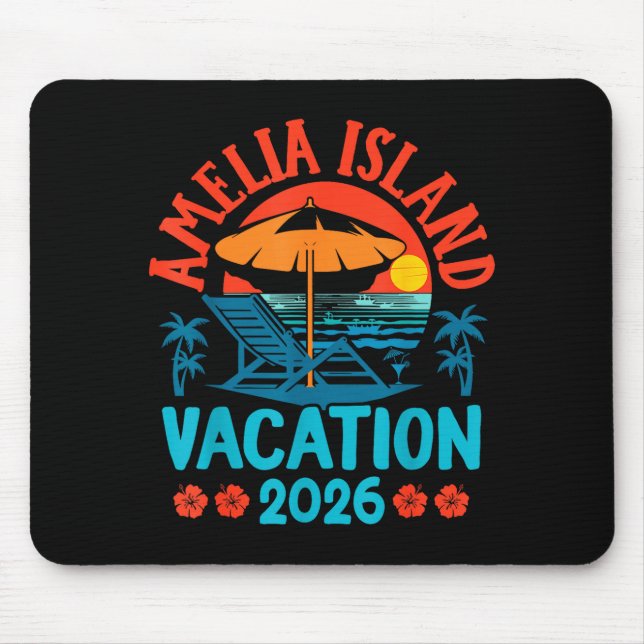 Mousepad Amelia Island Florida 2026 Vacation Beach Summer V (Frente)
