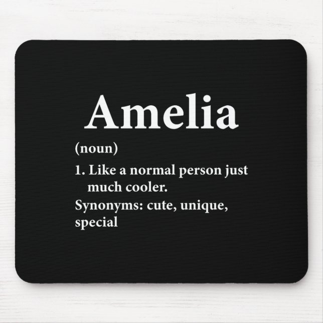 Mousepad Amelia Name Definition Funny D  (Frente)