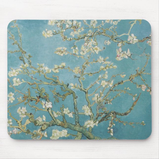 Mousepad Amêndoa em flor por Vincent Van Gogh (Frente)