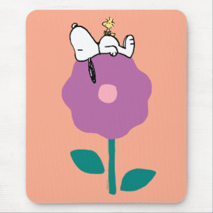 Mousepad Amendoins Apito De Esnoopia E Flor De Madeira