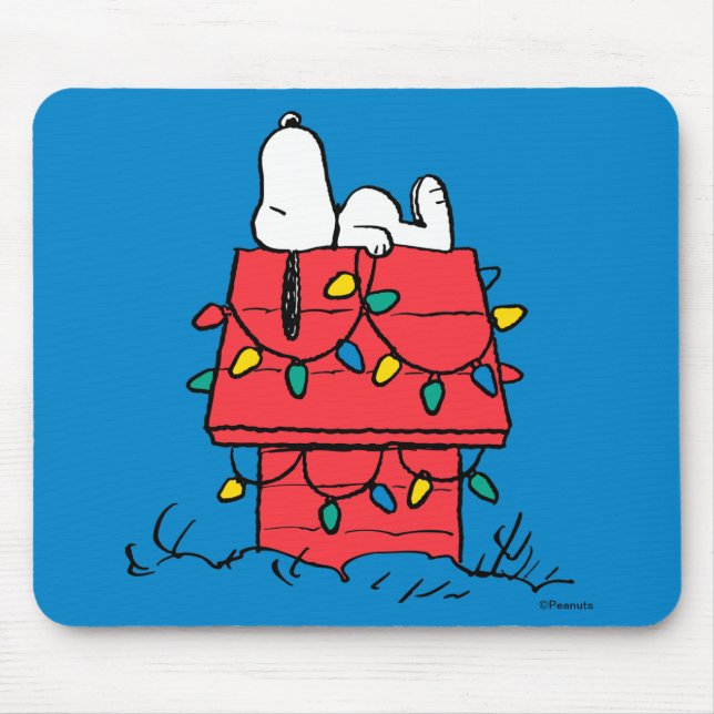 Mousepad Amendoins | Cachorro de Snoopy com Luzes (Frente)
