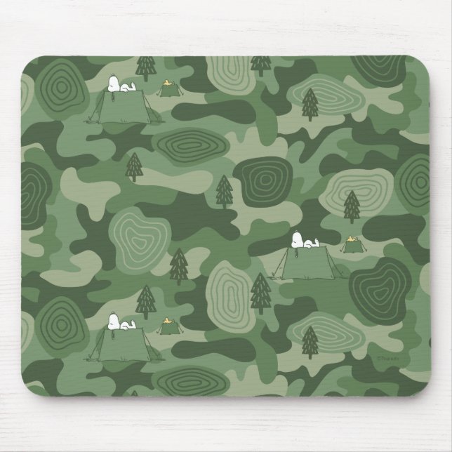 Mousepad Amendoins | Campo de acampamentos de Snoopy & Wood (Frente)