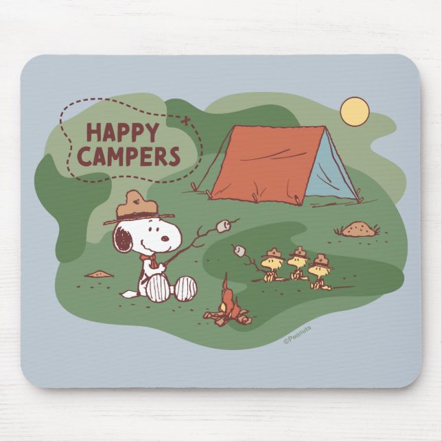 Mousepad Amendoins | Campos Snoopy & Woodstock Happy (Frente)